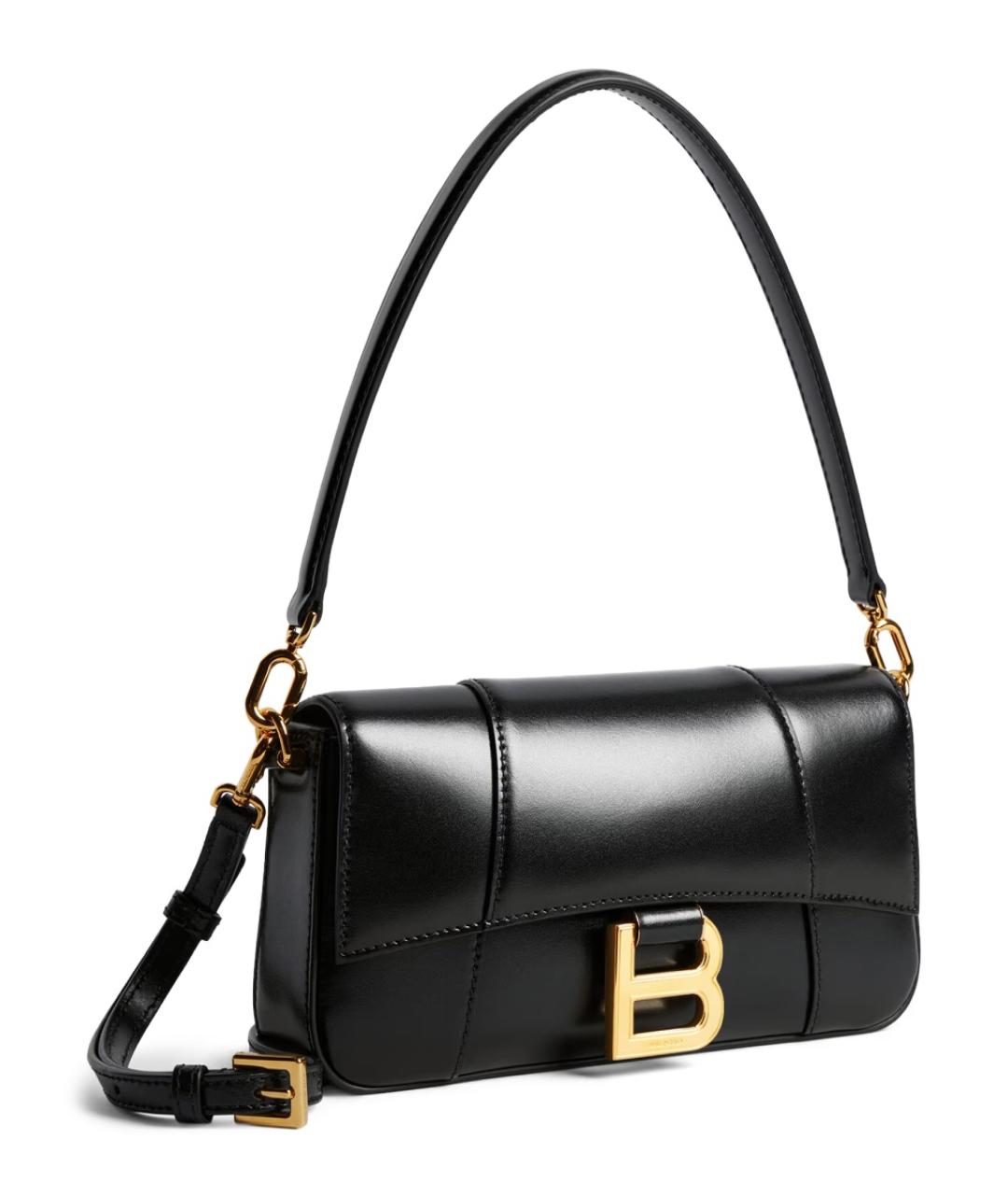 BALENCIAGA Черная кожаная сумка через плечо, фото 4