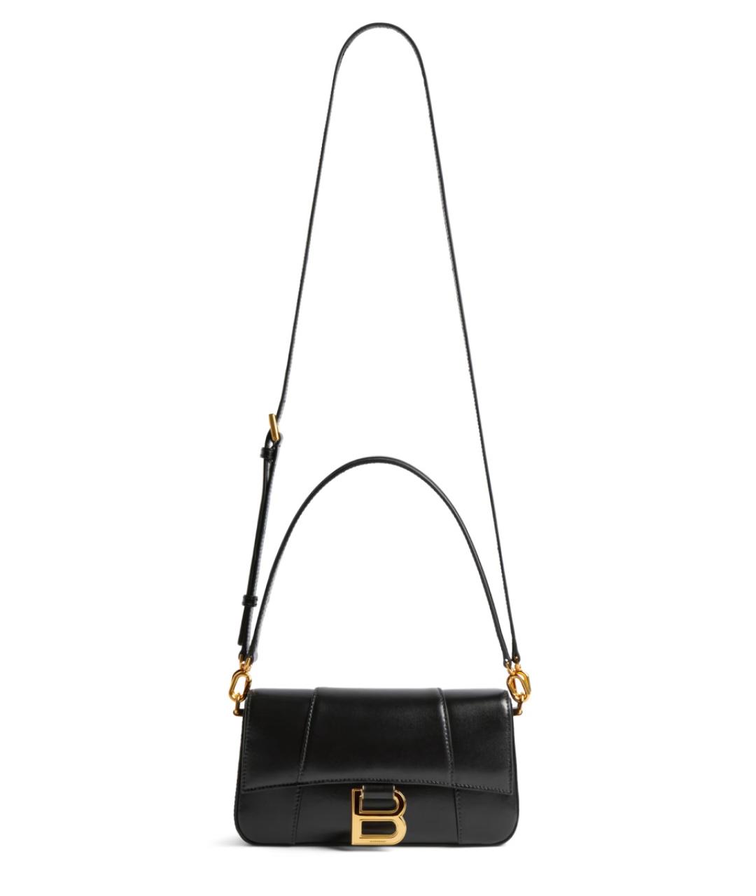 BALENCIAGA Черная кожаная сумка через плечо, фото 2