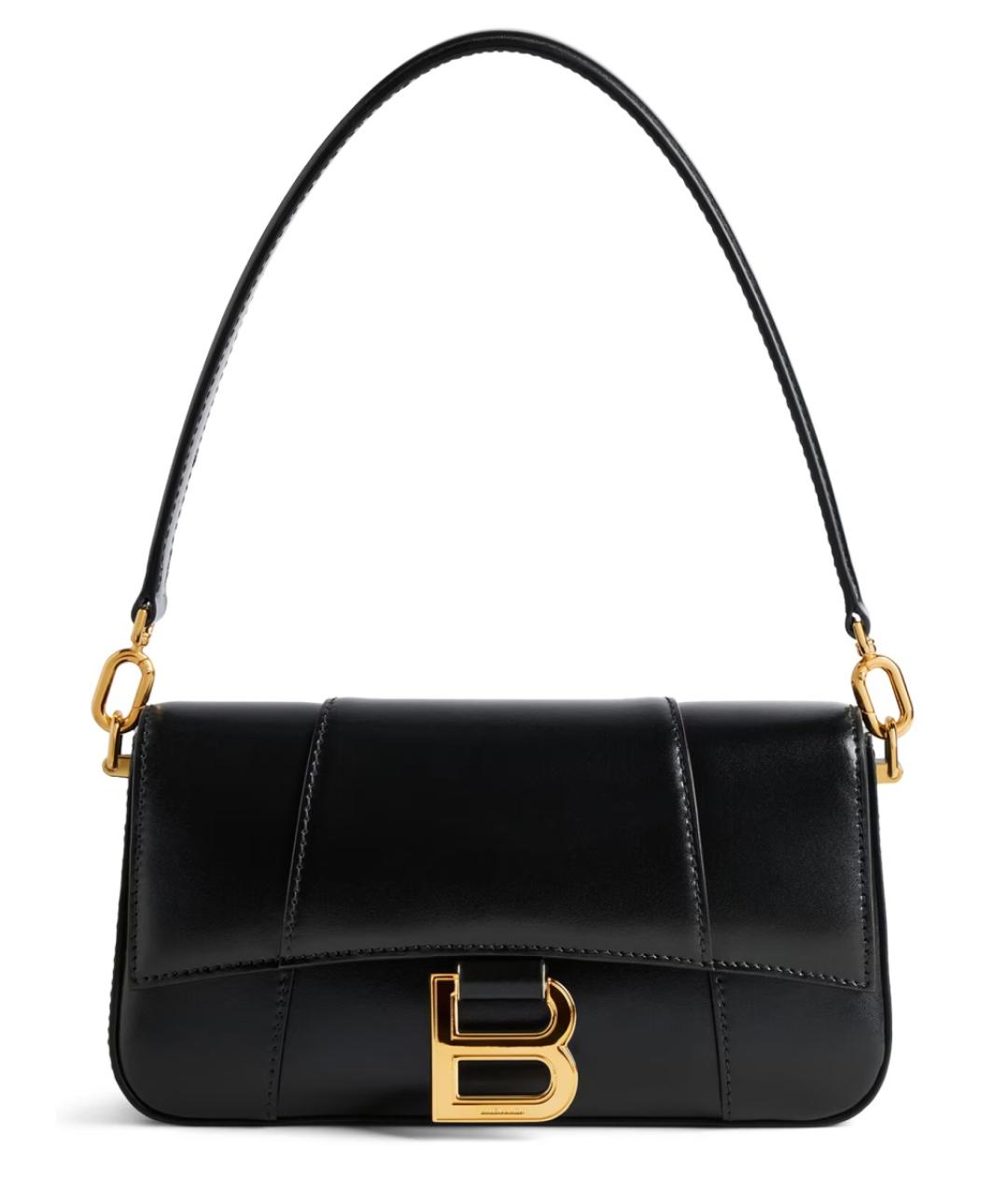 BALENCIAGA Черная кожаная сумка через плечо, фото 1