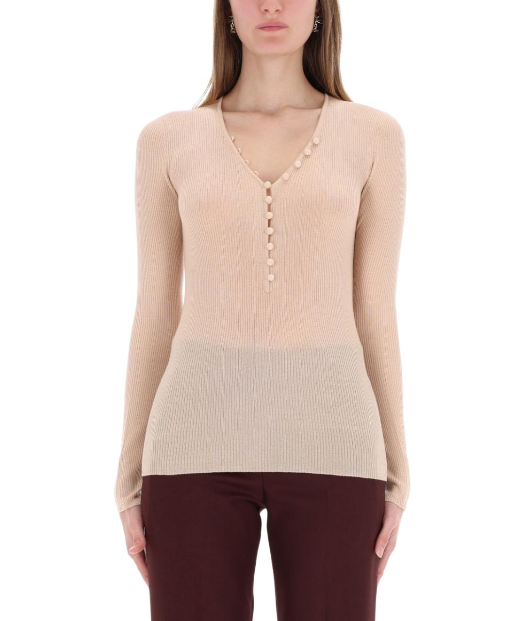 CHLOE Розовая шерстяная блузы, фото 2