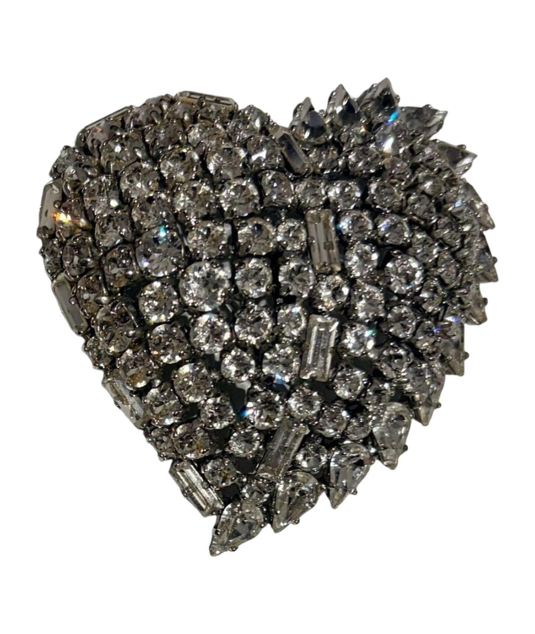 SAINT LAURENT Серебряная металлическая булавка / брошь, фото 1