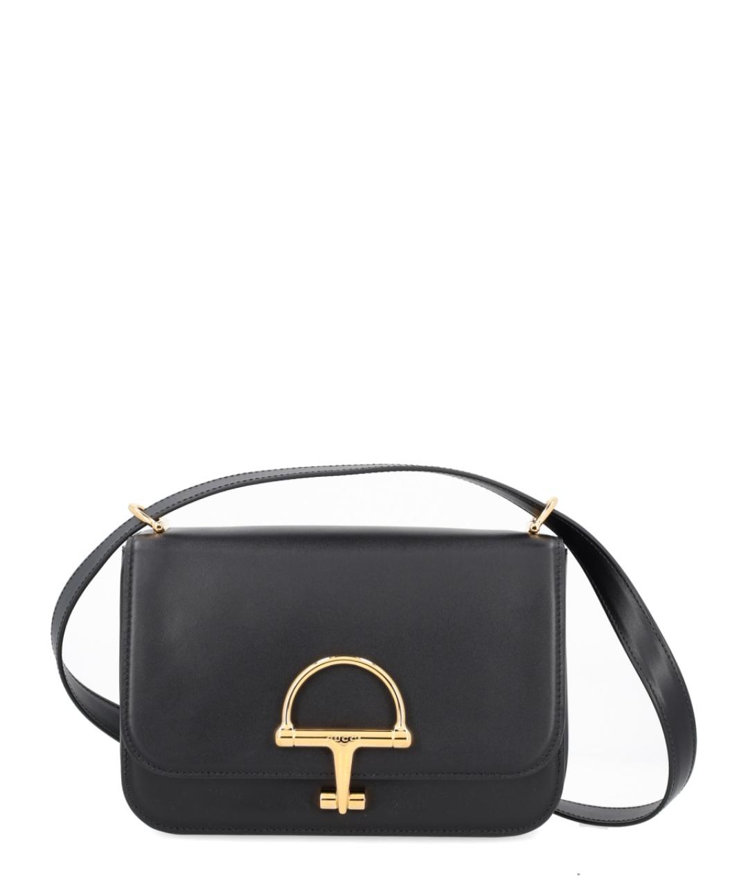GUCCI Черная кожаная сумка через плечо, фото 1