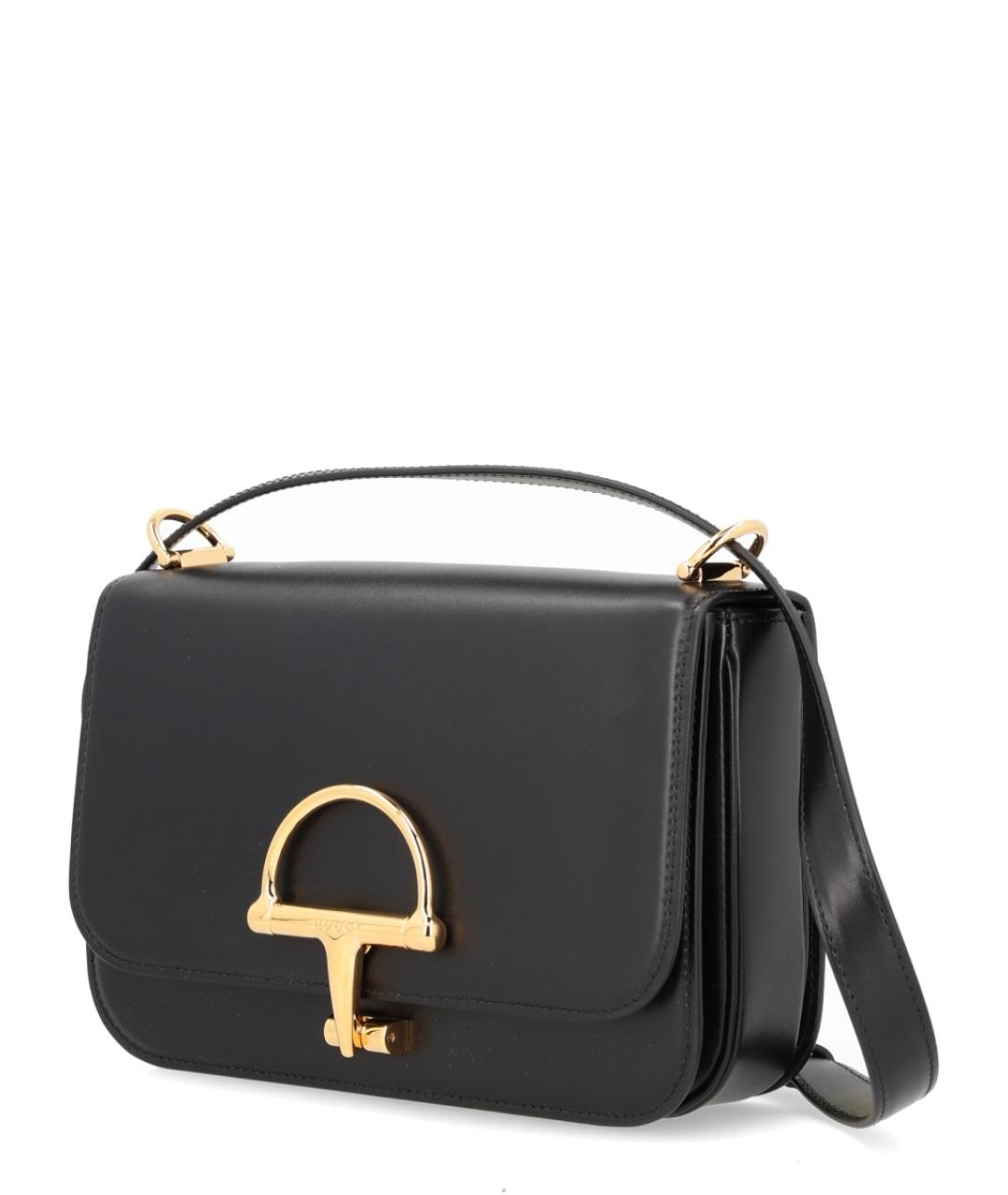 GUCCI Черная кожаная сумка через плечо, фото 2