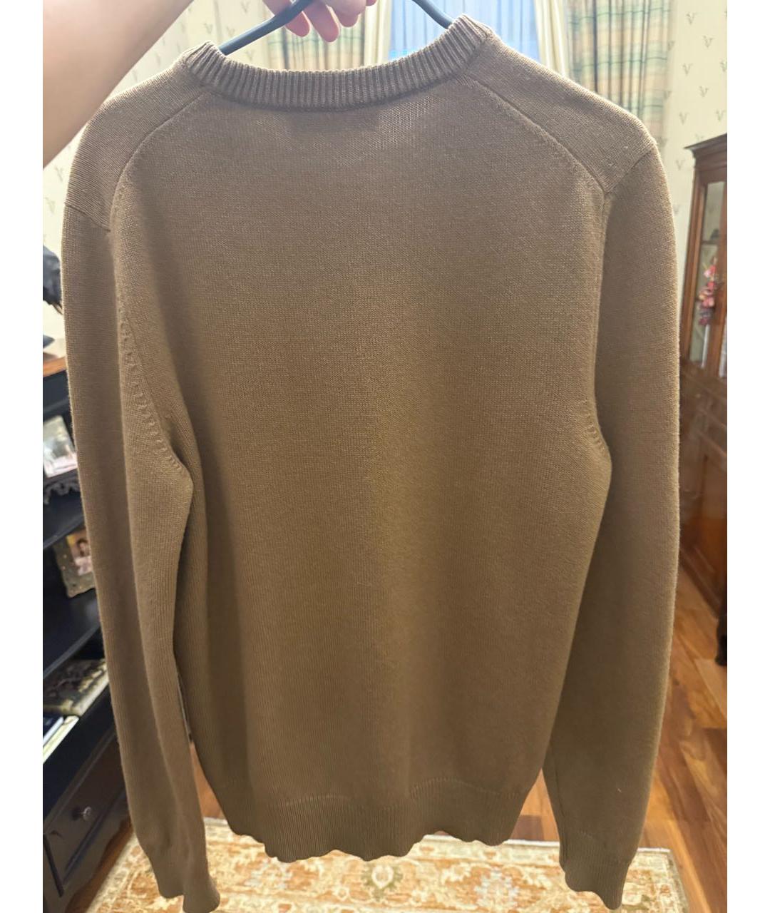 DOLCE&GABBANA Коричневый шерстяной джемпер / свитер, фото 2