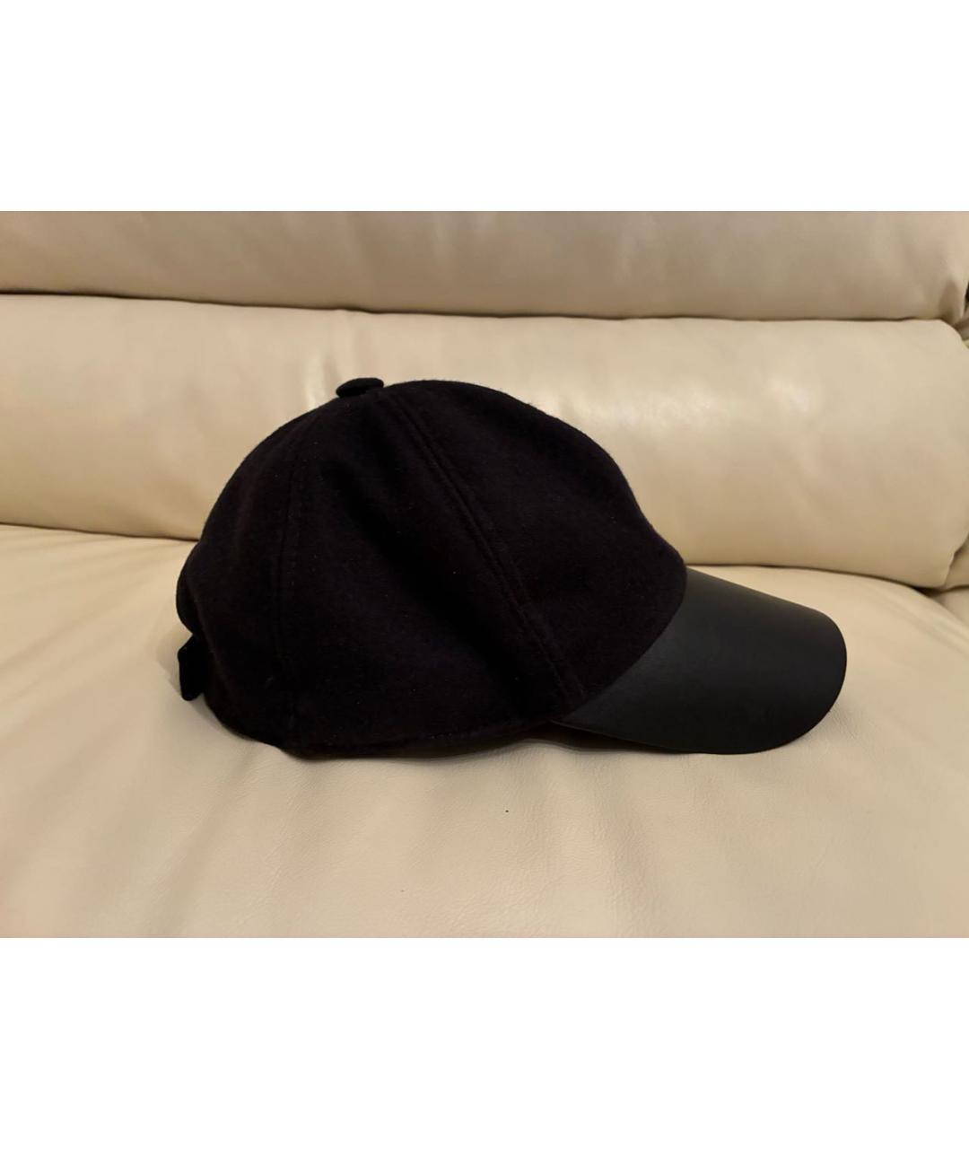 SPORTMAX Черная шерстяная кепка, фото 2