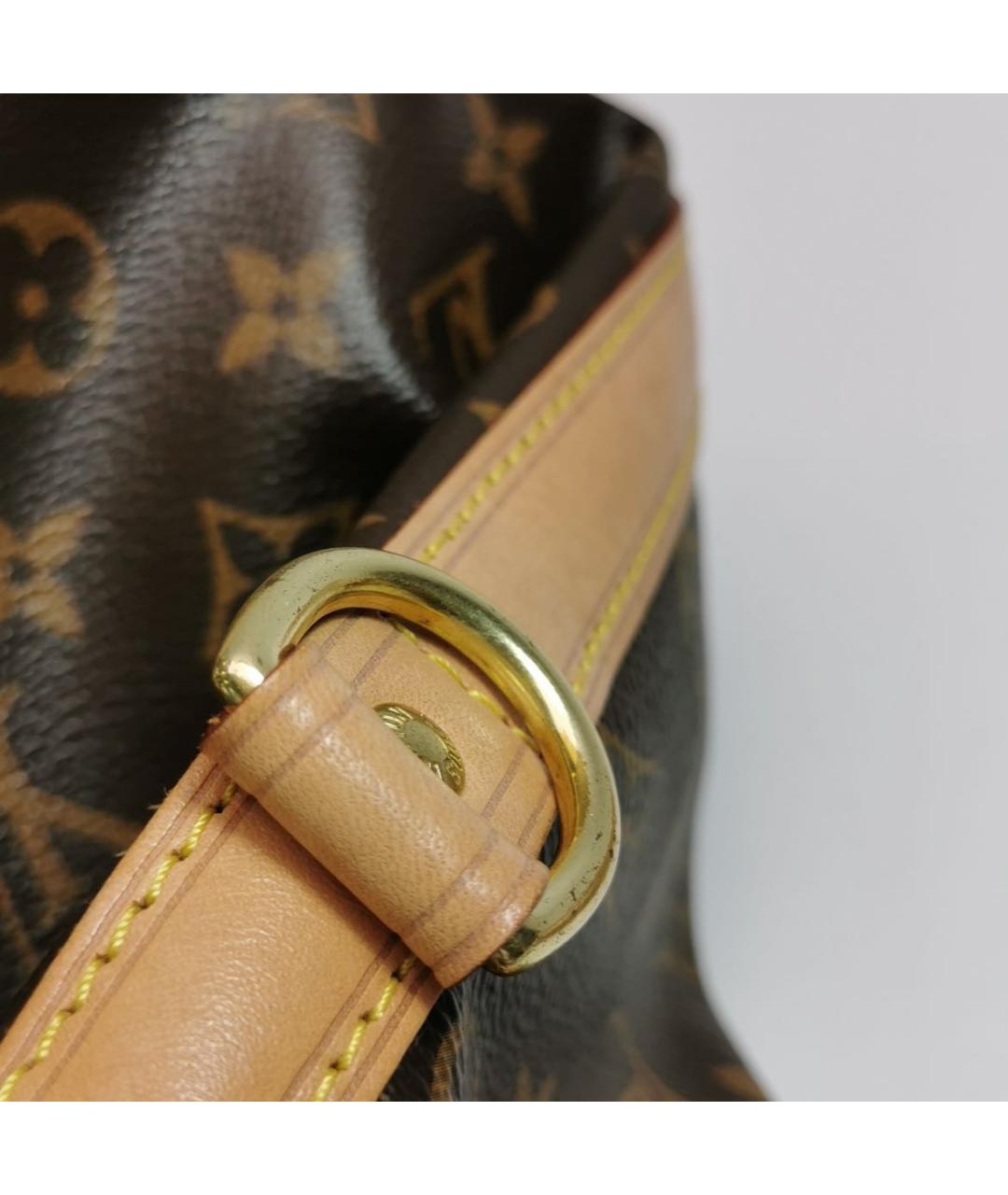 LOUIS VUITTON Коричневая кожаная сумка тоут, фото 8