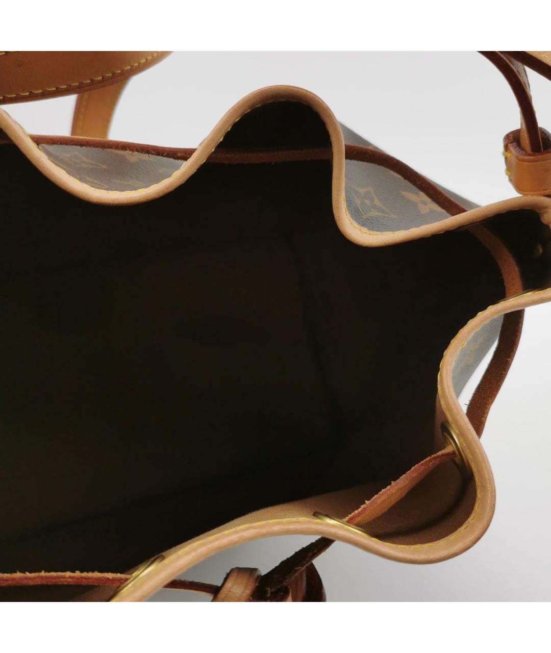 LOUIS VUITTON Коричневая кожаная сумка тоут, фото 6