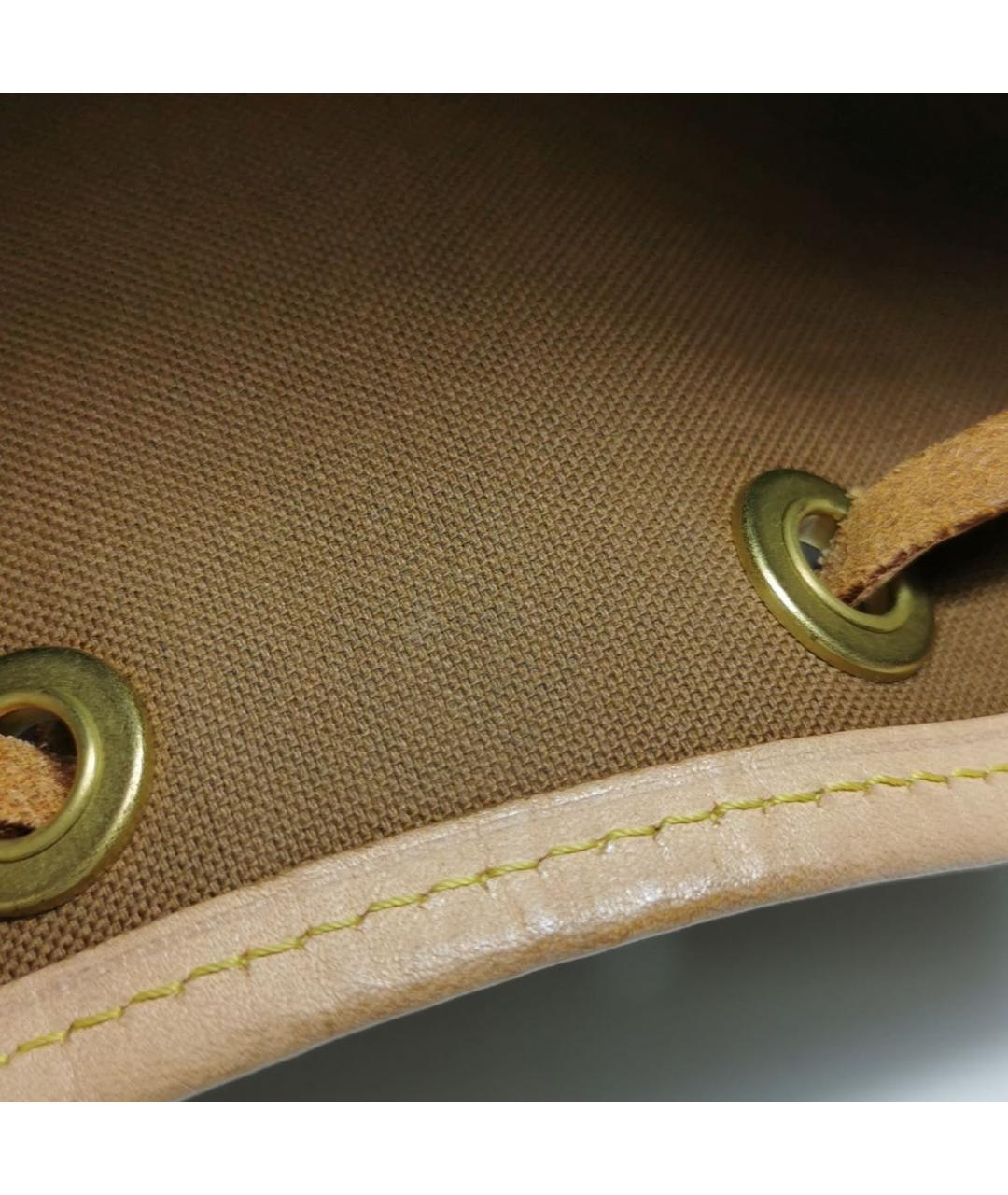 LOUIS VUITTON Коричневая кожаная сумка тоут, фото 7