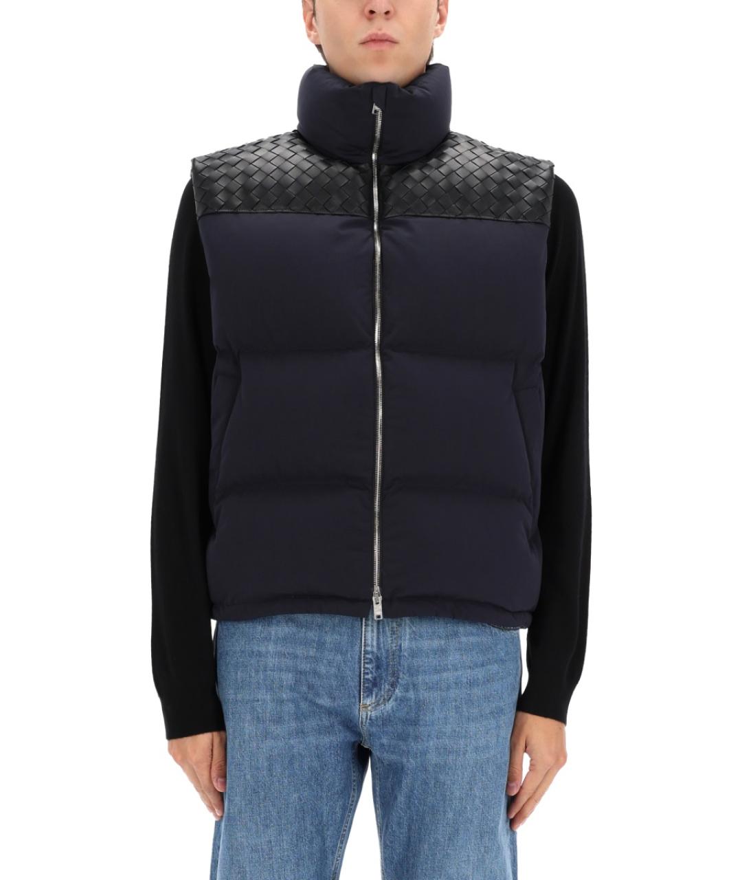 BOTTEGA VENETA Темно-синий хлопковый жилет, фото 2