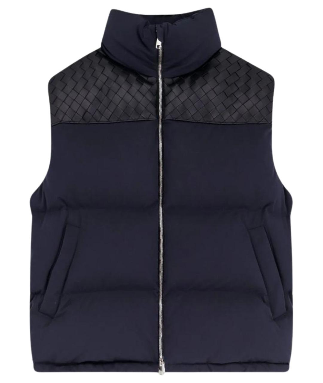 BOTTEGA VENETA Темно-синий хлопковый жилет, фото 1