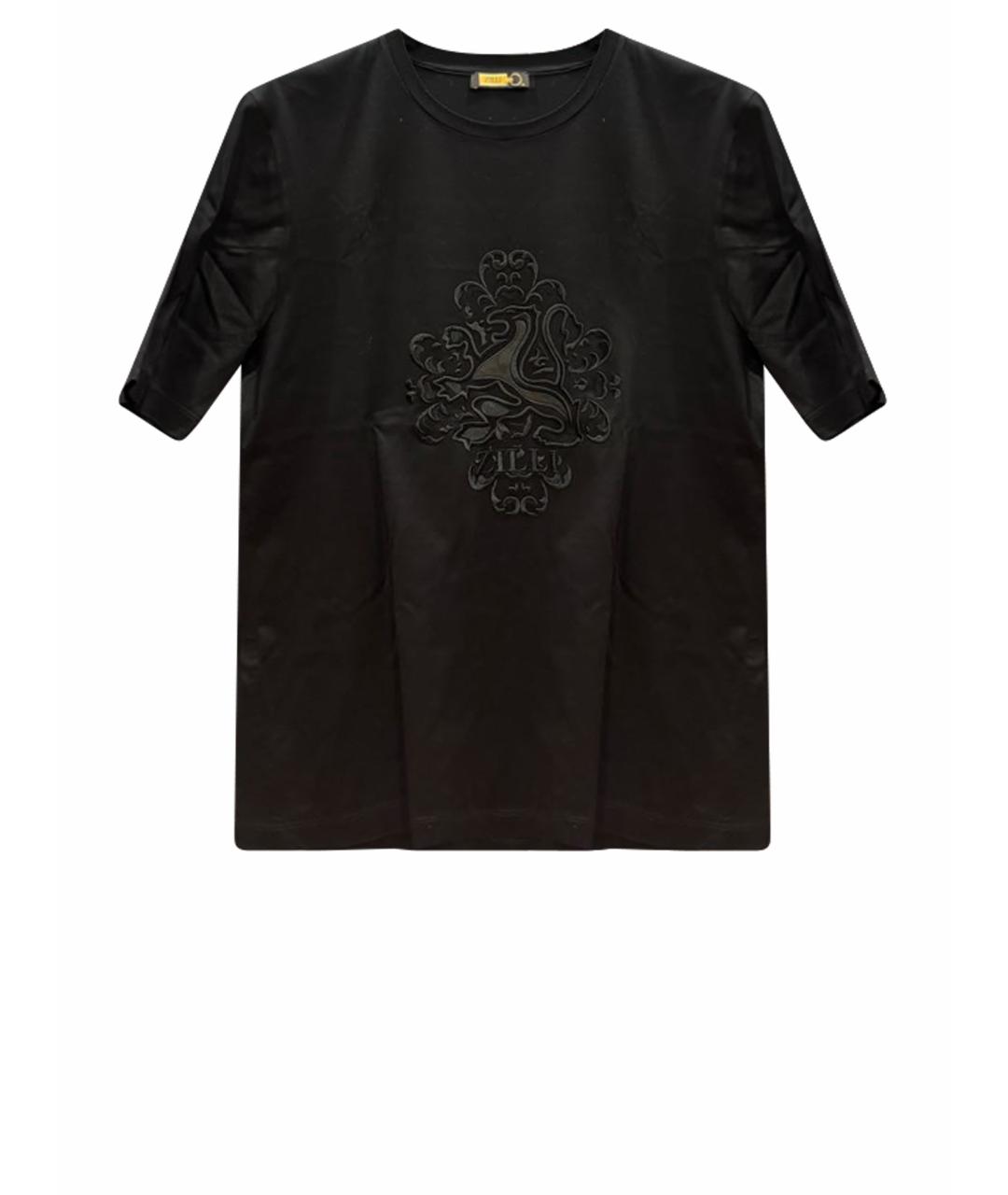 ZILLI Черная хлопковая футболка, фото 1