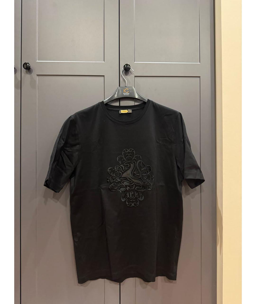 ZILLI Черная хлопковая футболка, фото 6