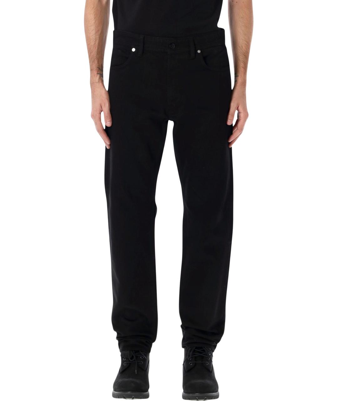 STONE ISLAND Черные хлопковые прямые джинсы, фото 4