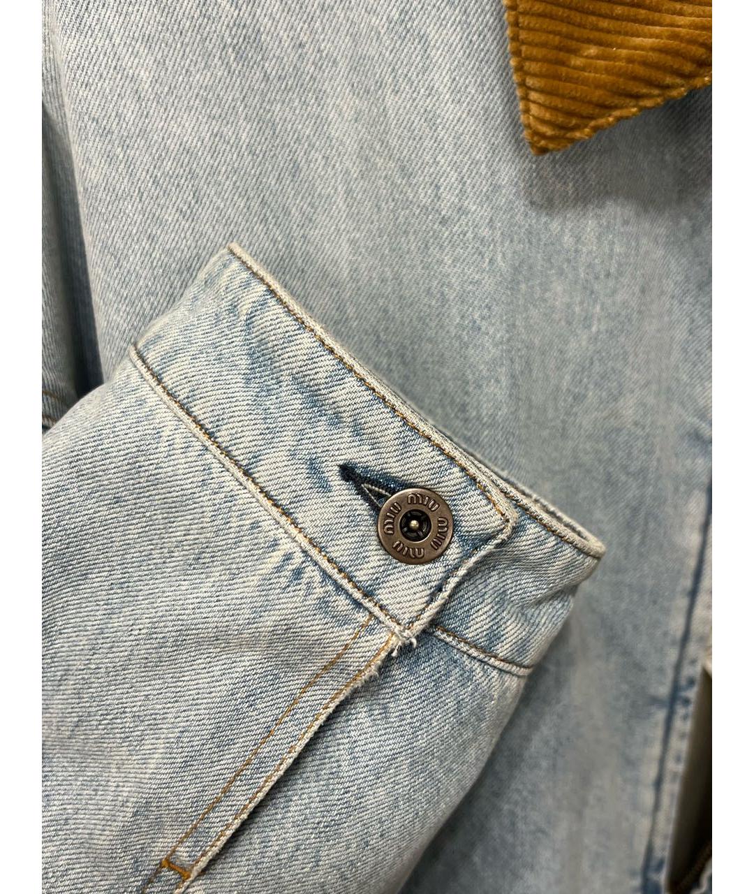 MIU MIU Голубая деним куртка, фото 6