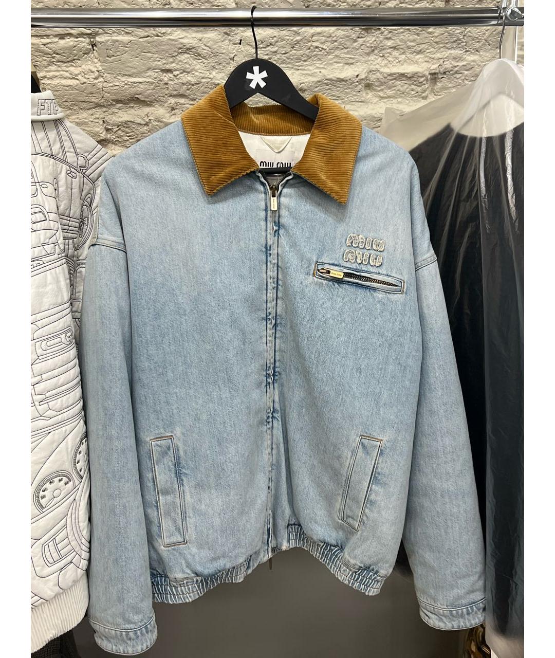 MIU MIU Голубая деним куртка, фото 2