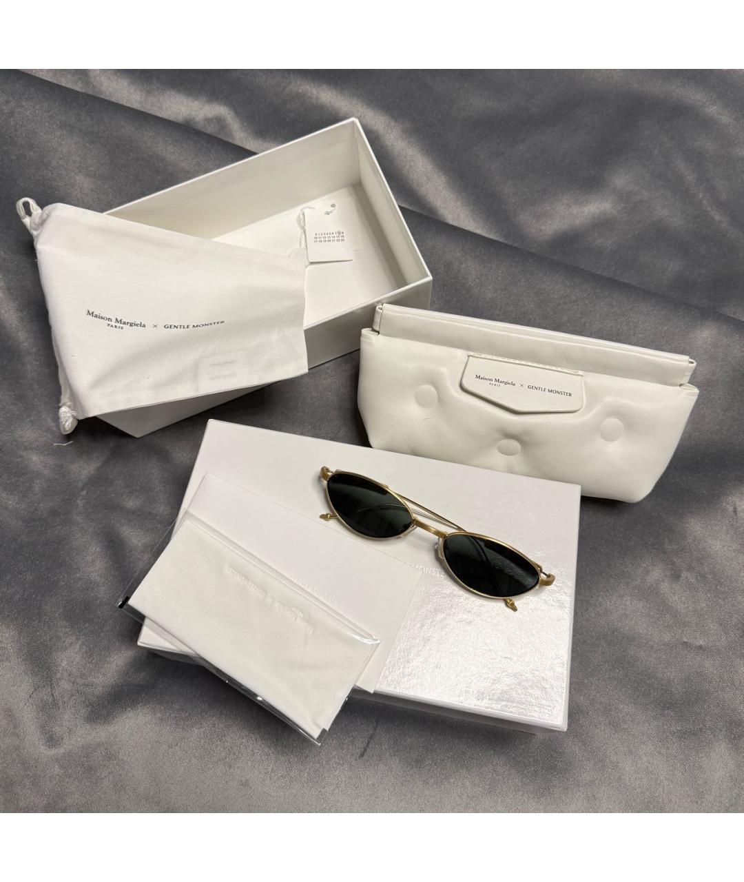 GENTLE MONSTER Золотые металлические солнцезащитные очки, фото 4