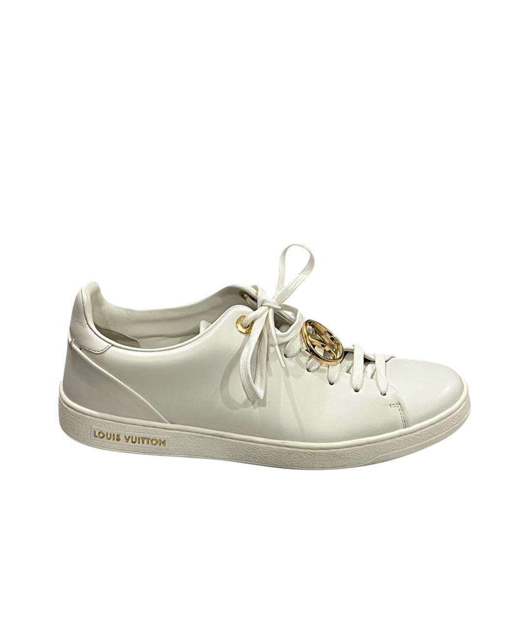 LOUIS VUITTON Белые кожаные кеды, фото 1