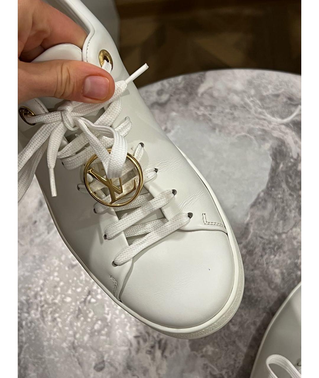 LOUIS VUITTON Белые кожаные кеды, фото 6