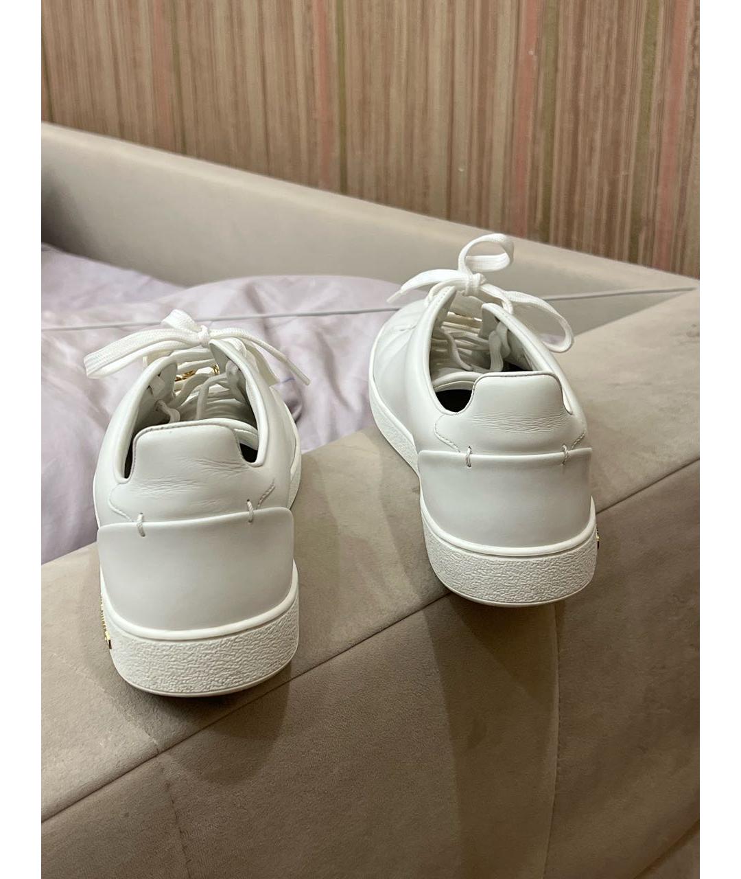 LOUIS VUITTON Белые кожаные кеды, фото 4