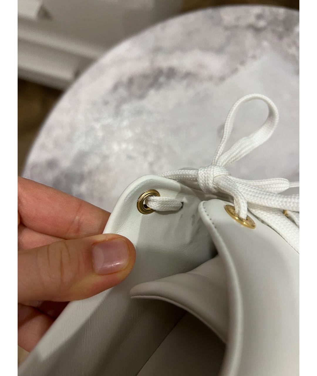 LOUIS VUITTON Белые кожаные кеды, фото 5