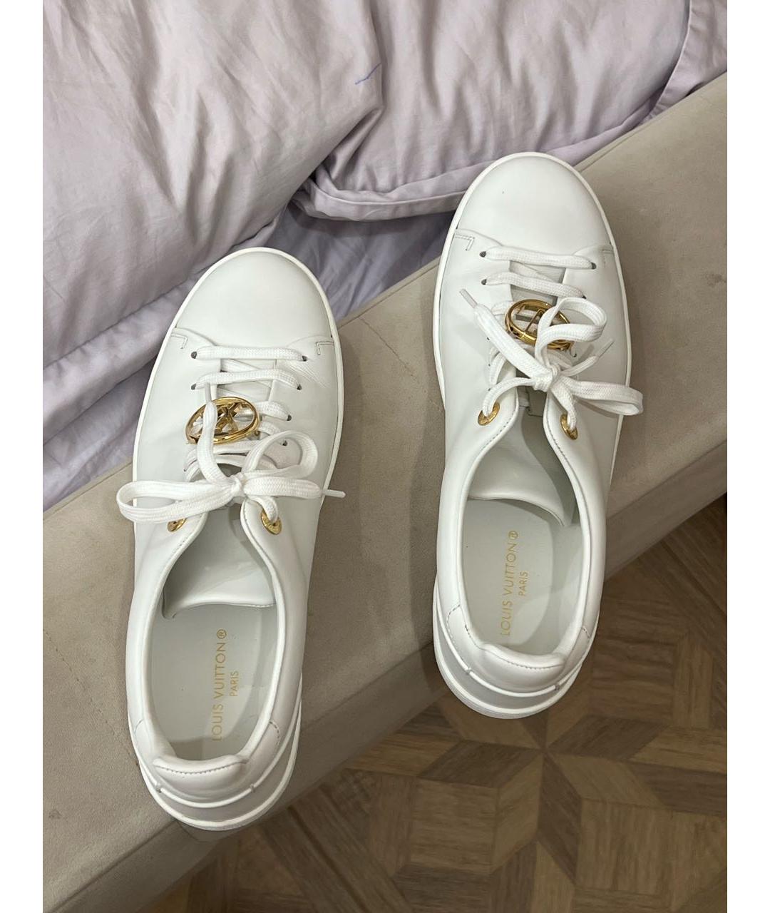 LOUIS VUITTON Белые кожаные кеды, фото 3