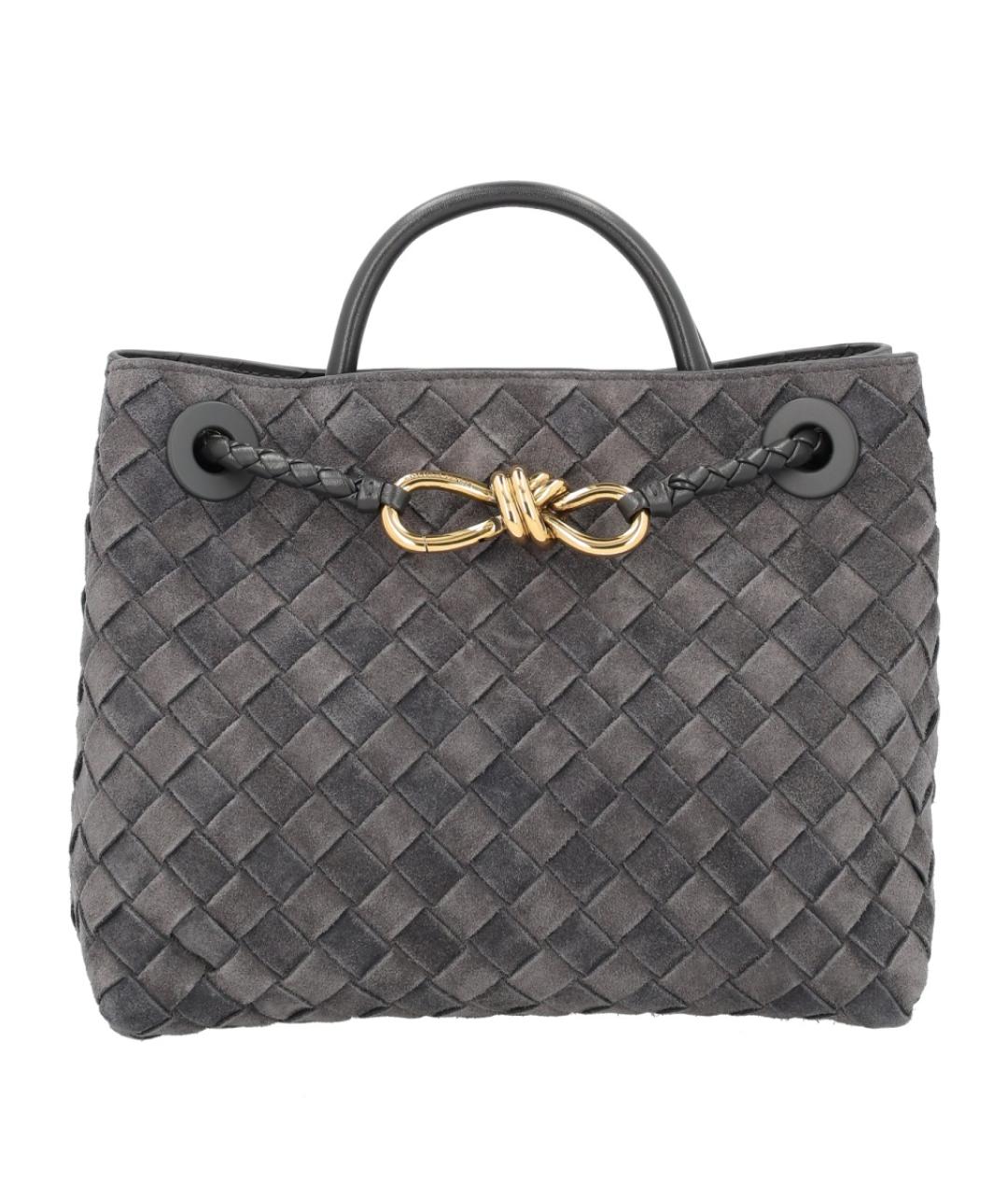 BOTTEGA VENETA Серая кожаная сумка тоут, фото 1