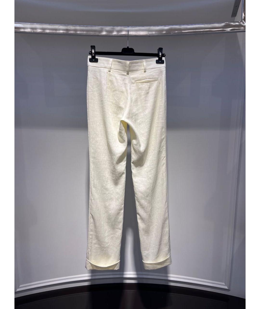 JACQUEMUS Белые прямые брюки, фото 2