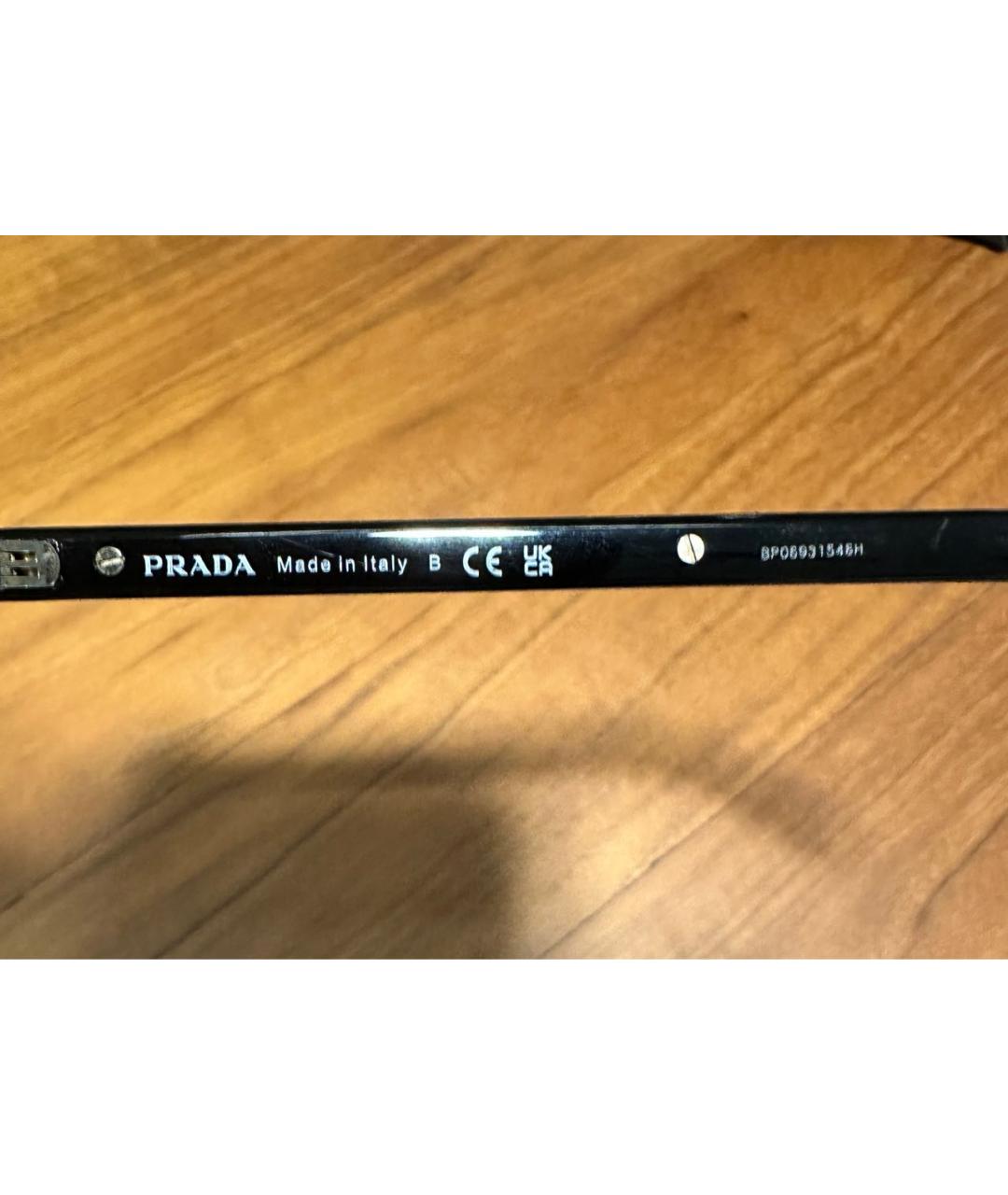 PRADA Черные пластиковые солнцезащитные очки, фото 7