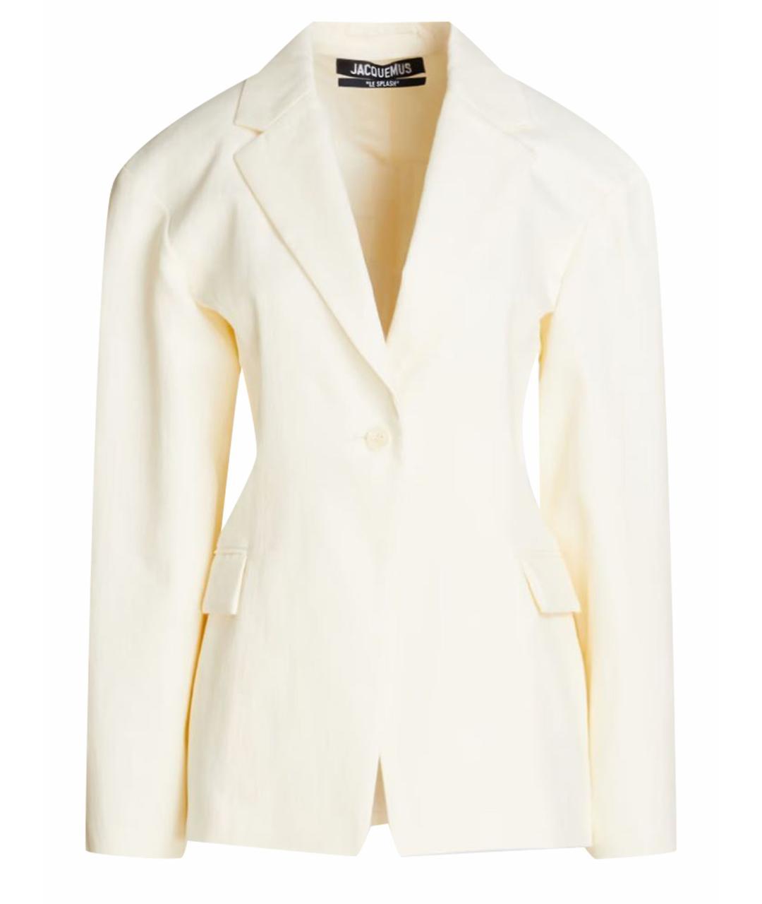 JACQUEMUS Белый льняной жакет/пиджак, фото 1