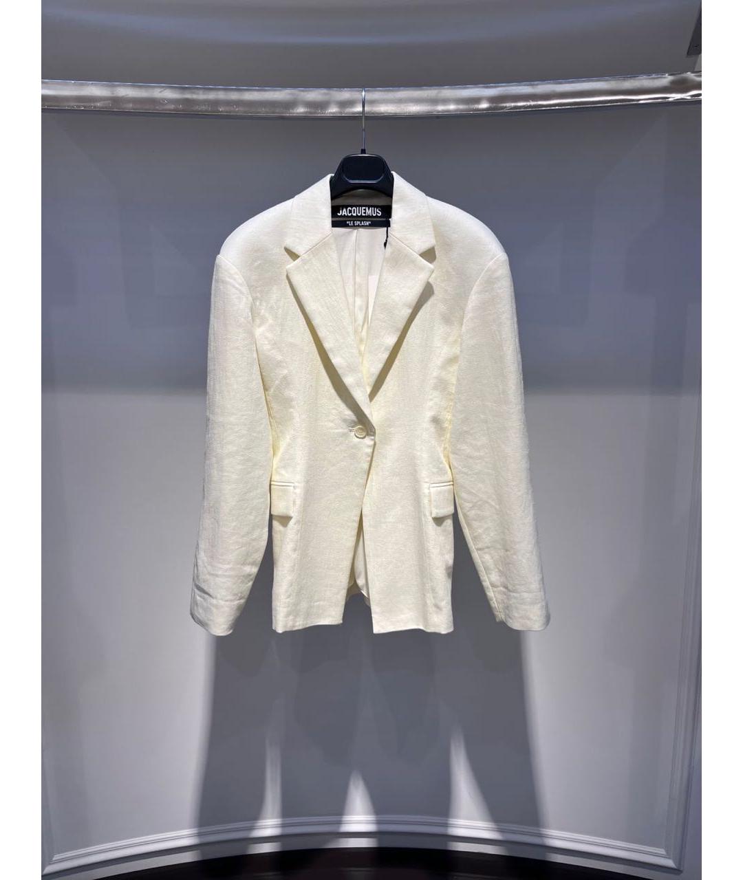 JACQUEMUS Белый льняной жакет/пиджак, фото 2