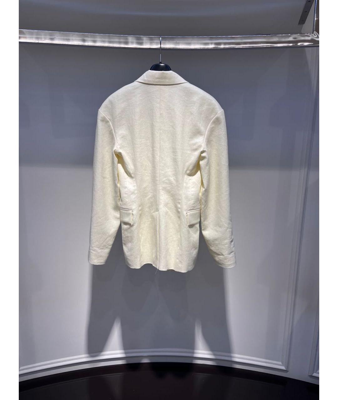 JACQUEMUS Белый льняной жакет/пиджак, фото 3