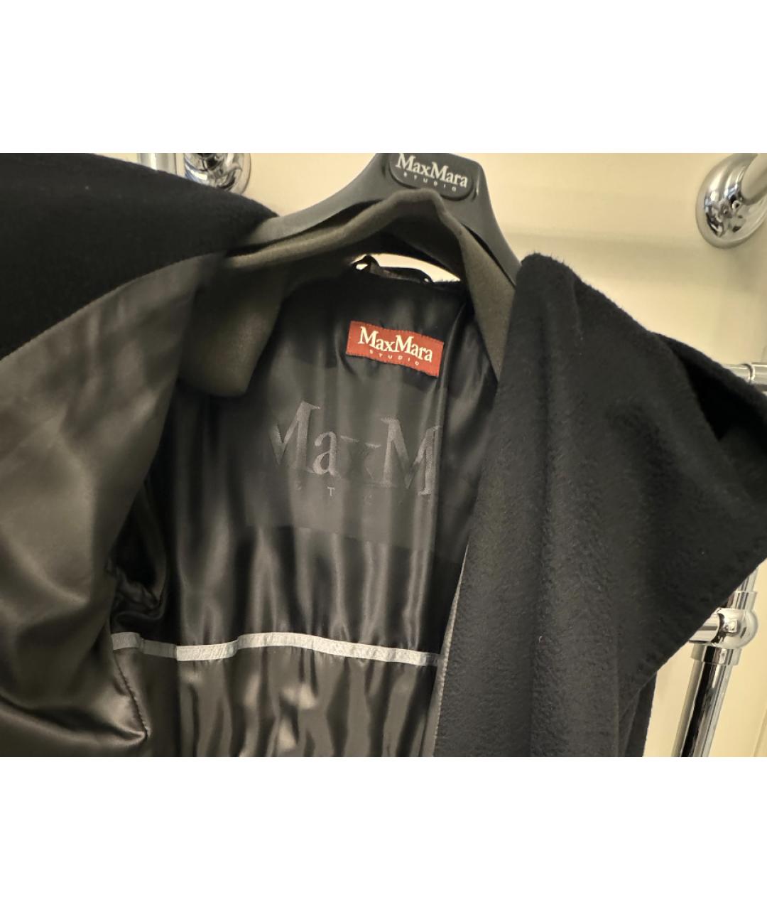 MAX MARA STUDIO Черное пальто, фото 3