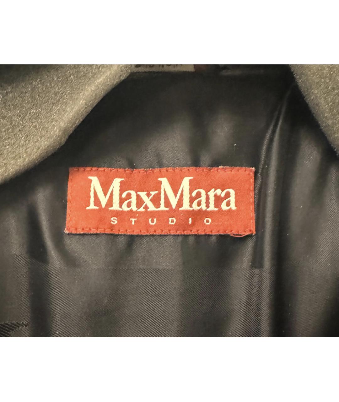 MAX MARA STUDIO Черное пальто, фото 4