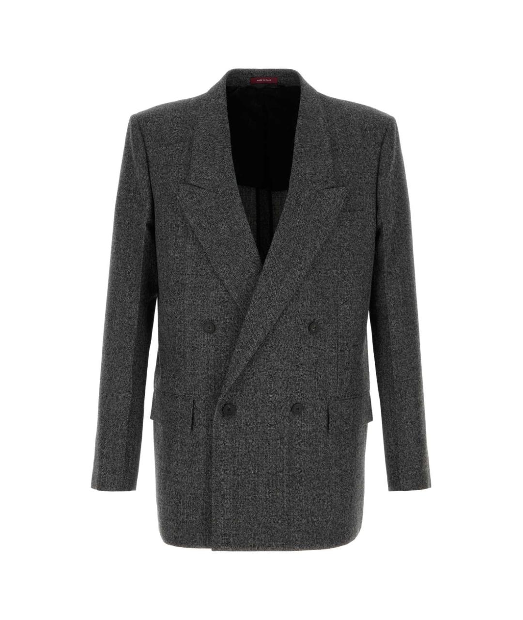 GUCCI Антрацитовый шерстяной пиджак, фото 1