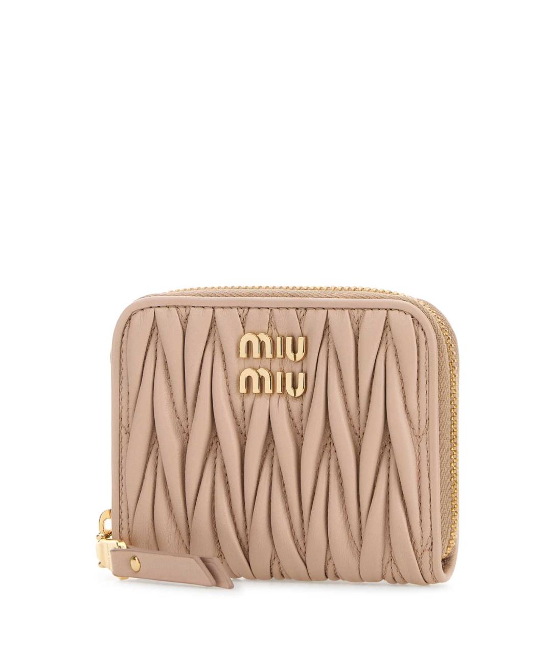 MIU MIU Розовый кожаный кошелек, фото 2