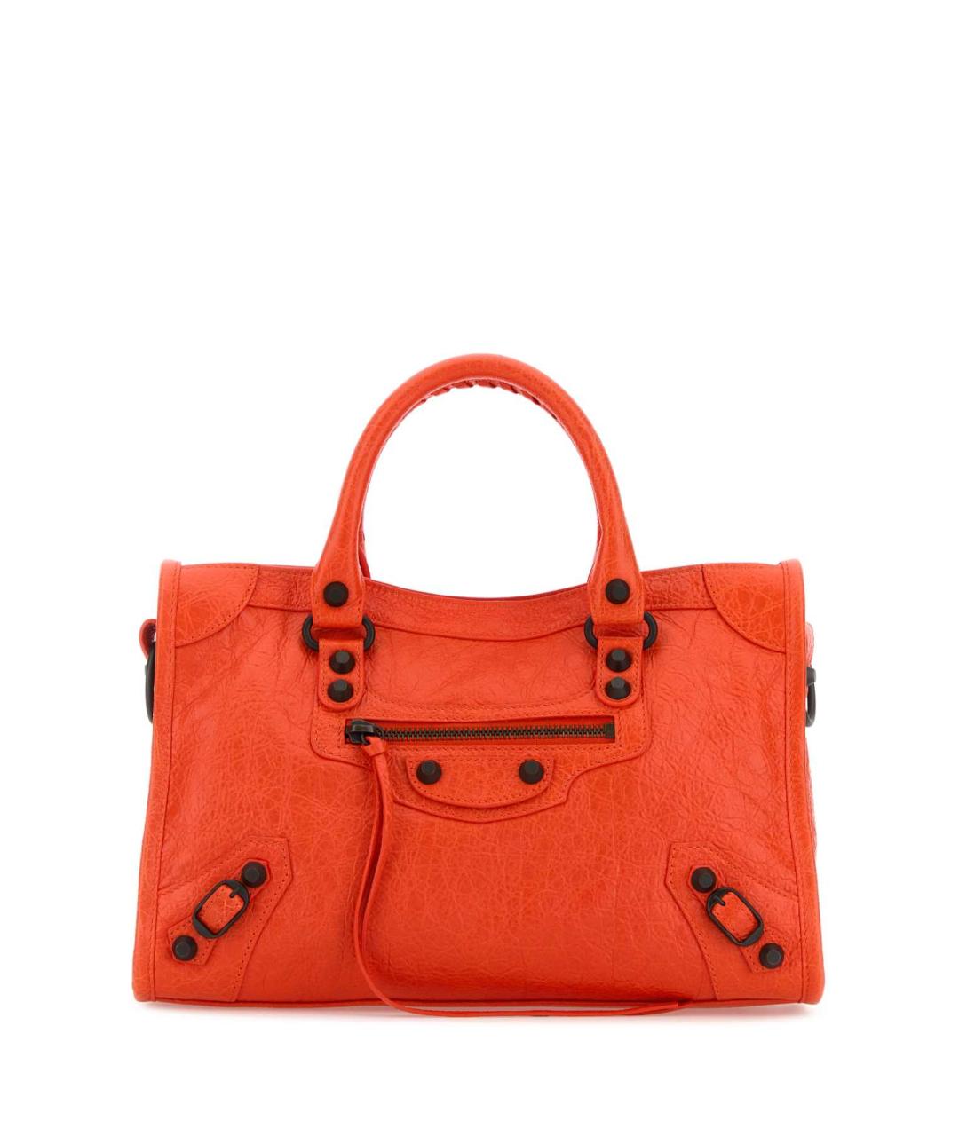 BALENCIAGA Оранжевая кожаная сумка тоут, фото 1