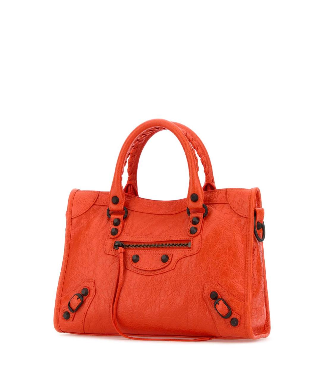 BALENCIAGA Оранжевая кожаная сумка тоут, фото 2