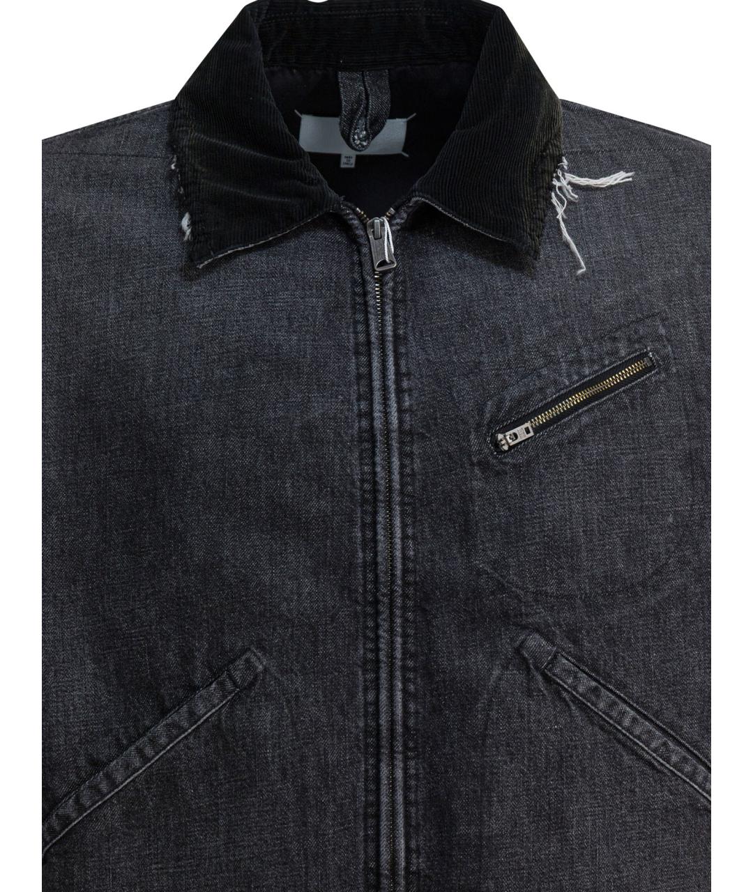 MAISON MARGIELA Черная хлопковая куртка, фото 3