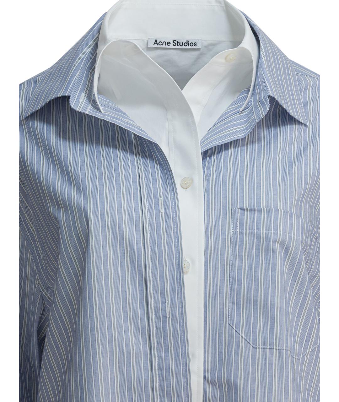 ACNE STUDIOS Голубая хлопковая рубашка, фото 3