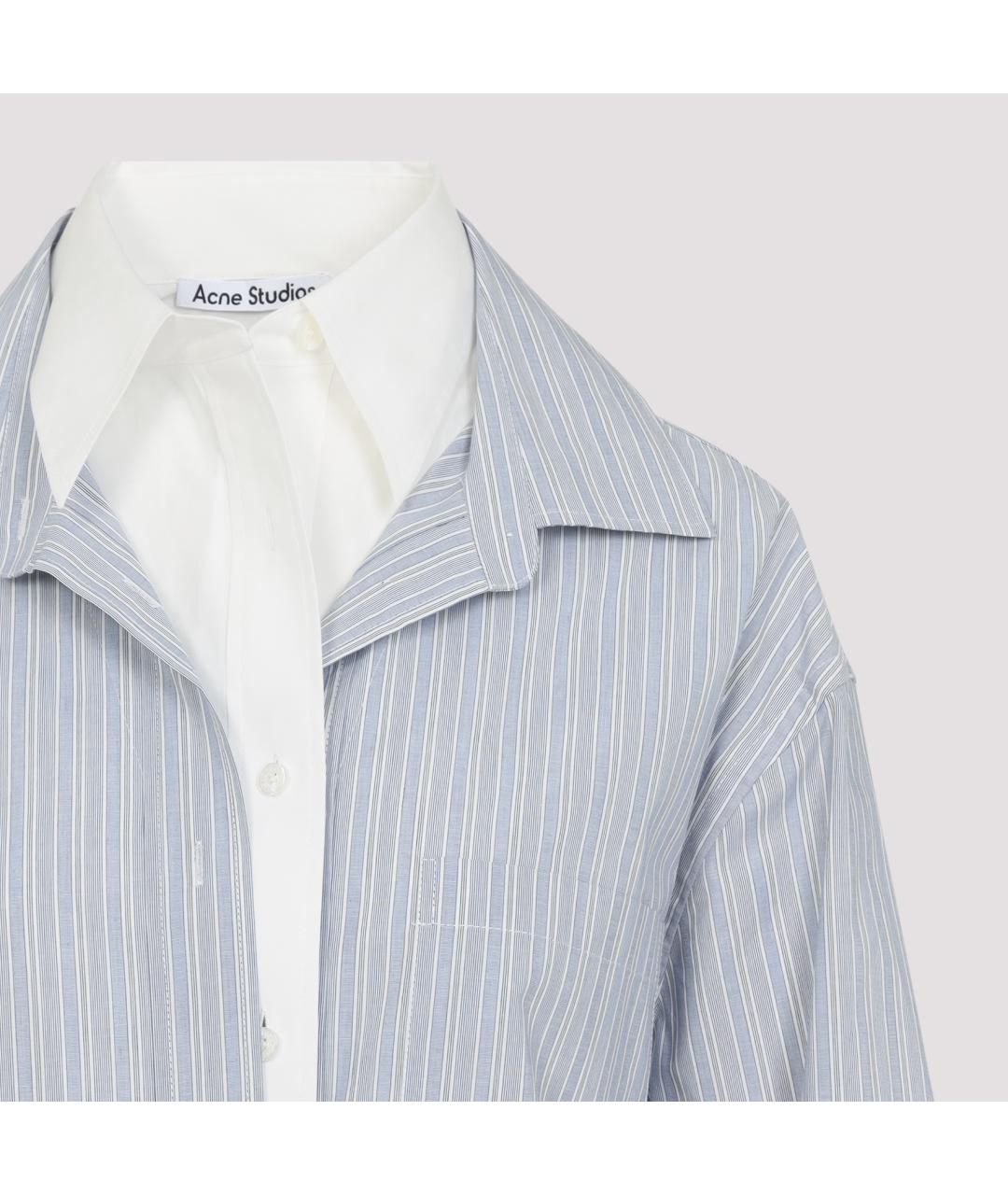 ACNE STUDIOS Голубая хлопковая рубашка, фото 5