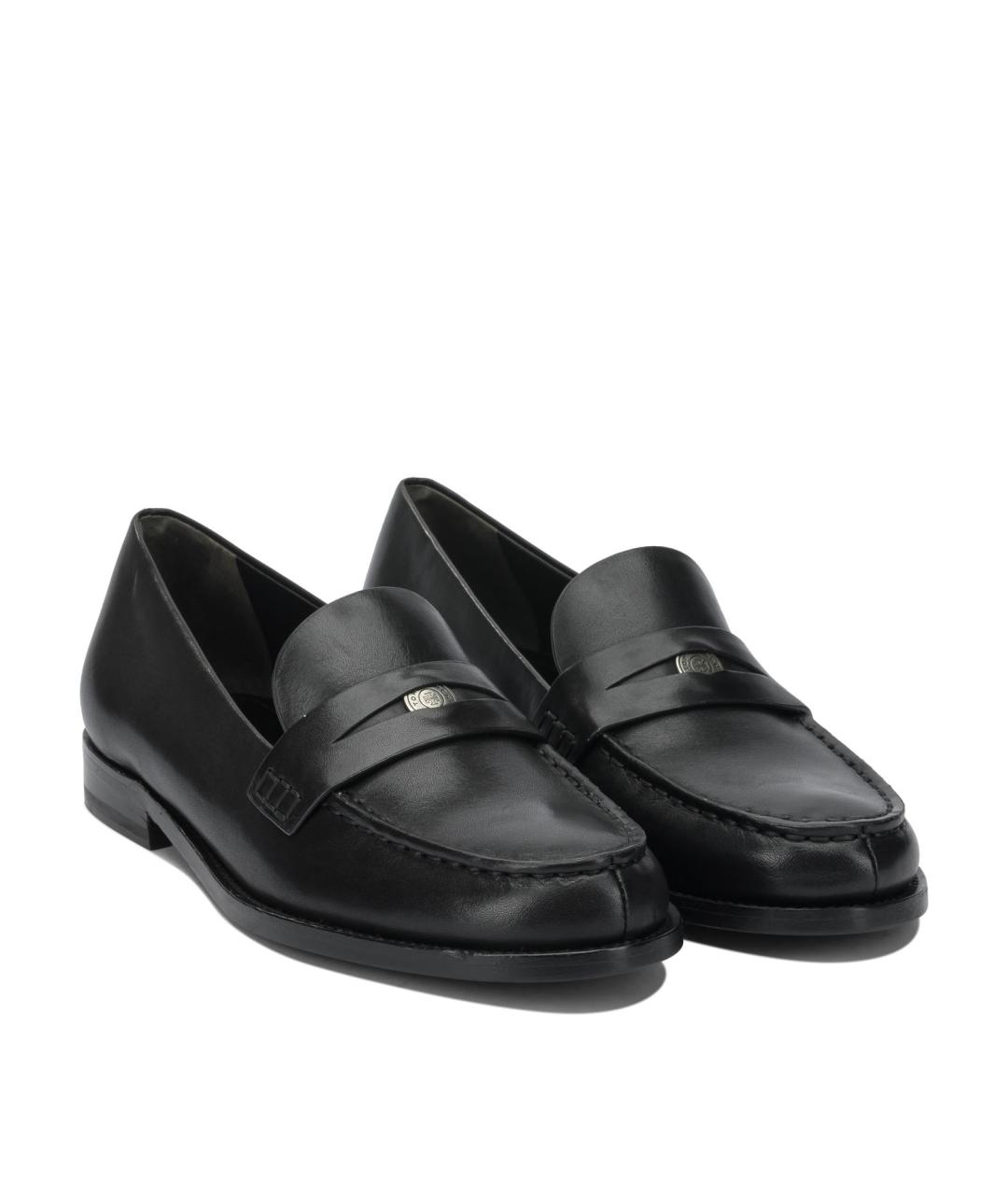 TORY BURCH Черные кожаные лоферы, фото 2