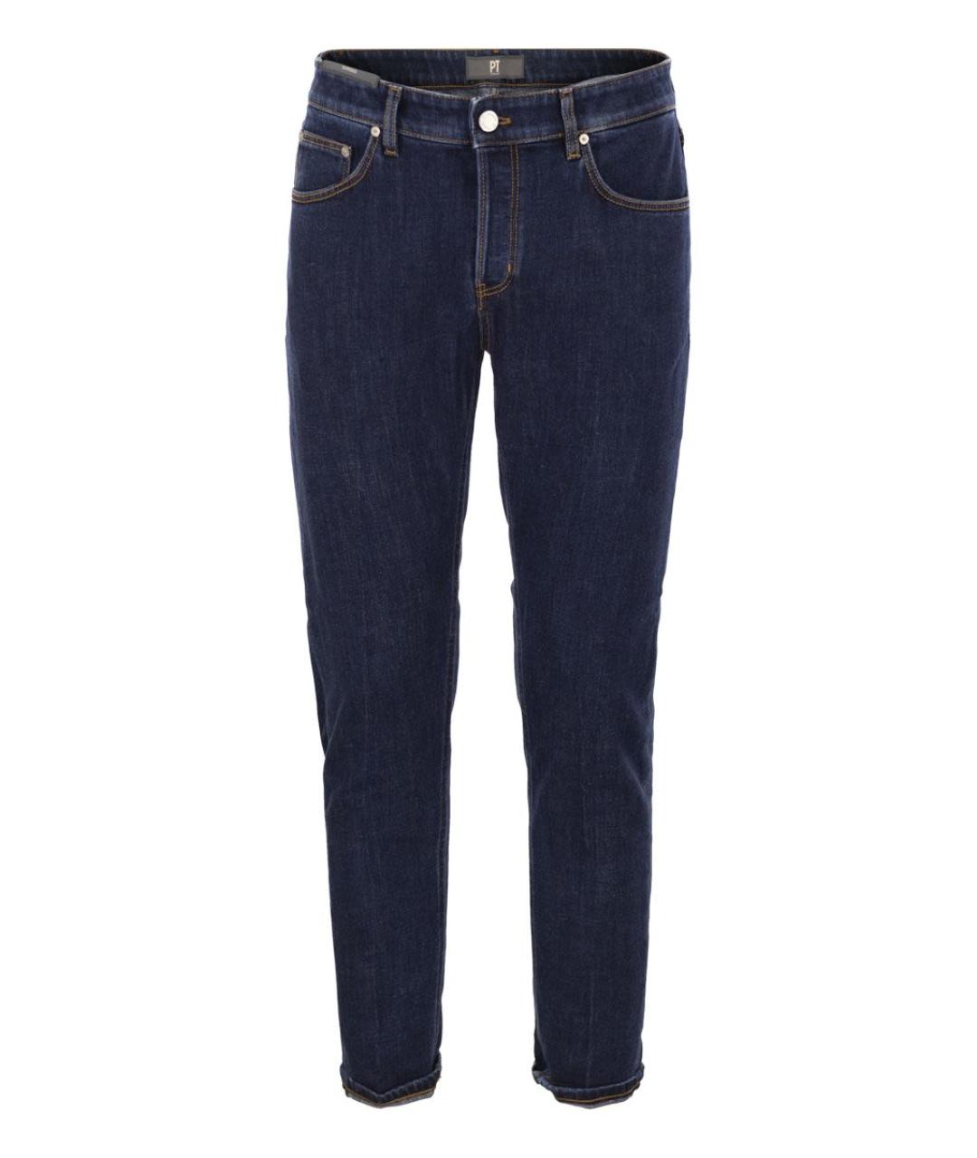 PT TORINO Темно-синие хлопковые джинсы скинни, фото 1