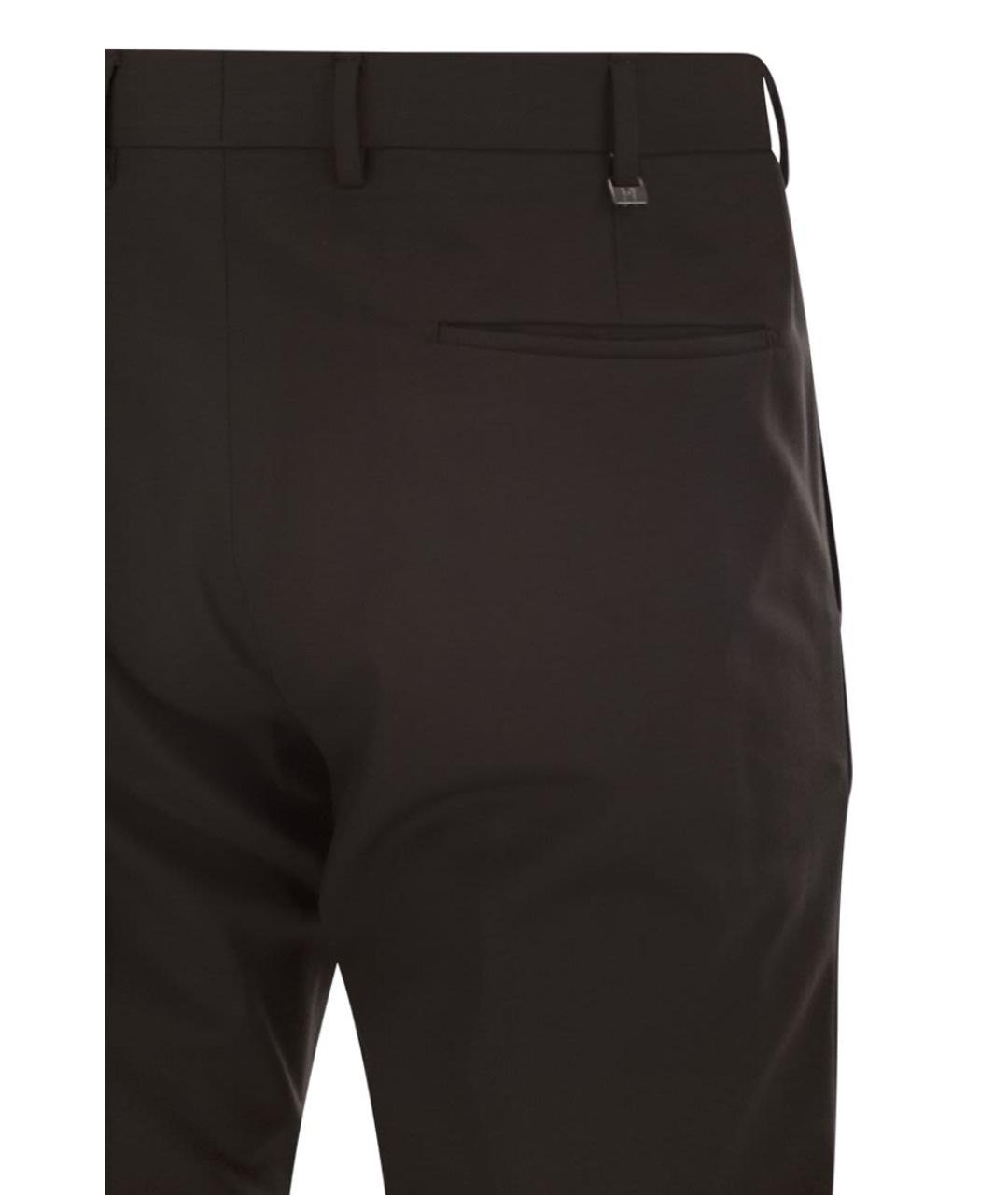 PT TORINO Коричневые шерстяные повседневные брюки, фото 4