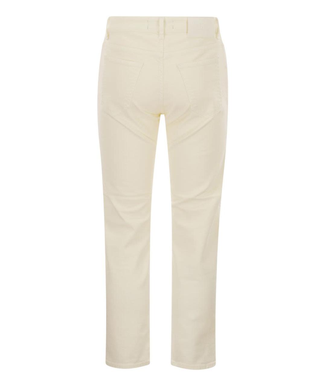 PT TORINO Белые хлопковые повседневные брюки, фото 2