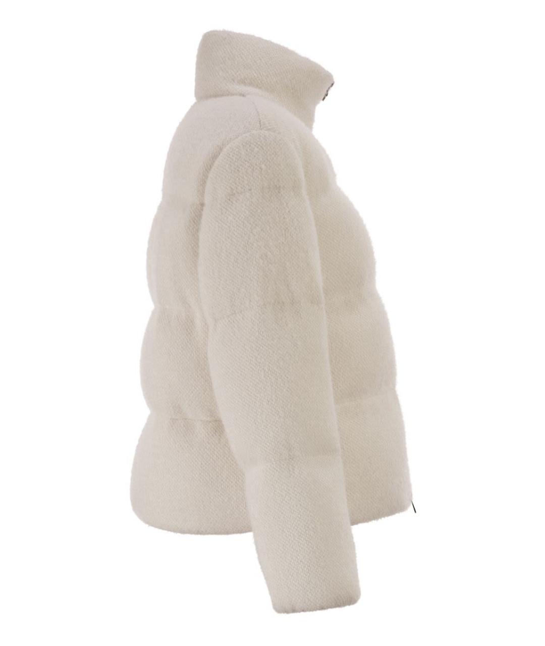 MONCLER Белая полиэстеровая куртка, фото 3