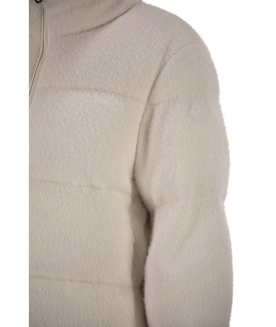 MONCLER Белая полиэстеровая куртка, фото 4