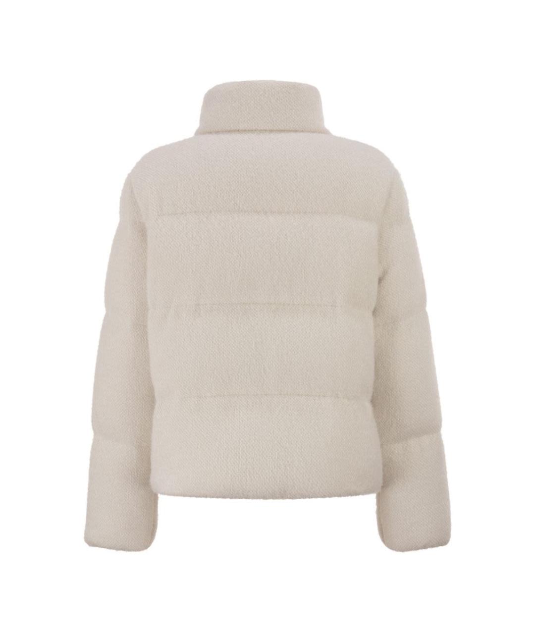 MONCLER Белая полиэстеровая куртка, фото 2
