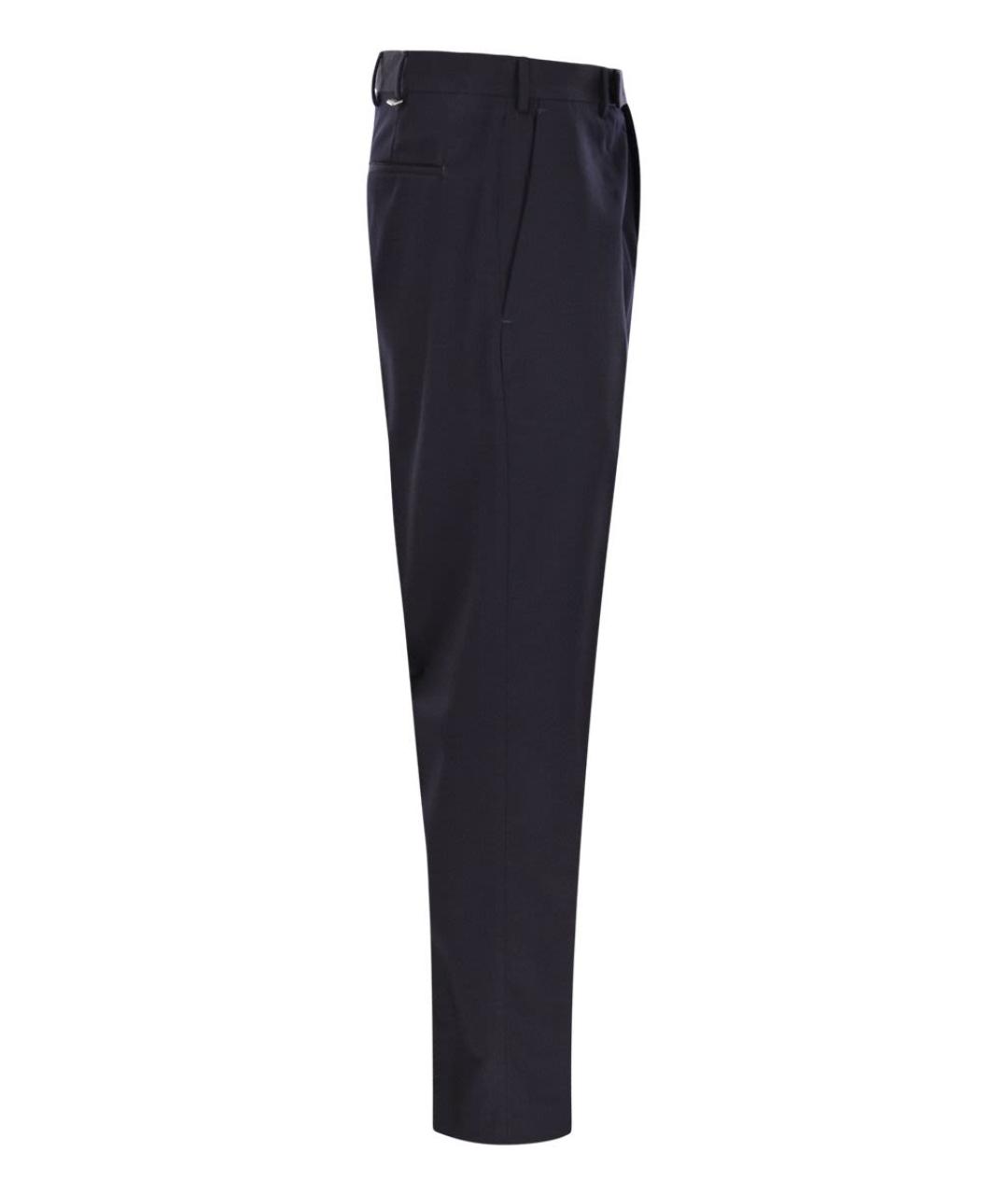 PT TORINO Темно-синие шерстяные классические брюки, фото 3