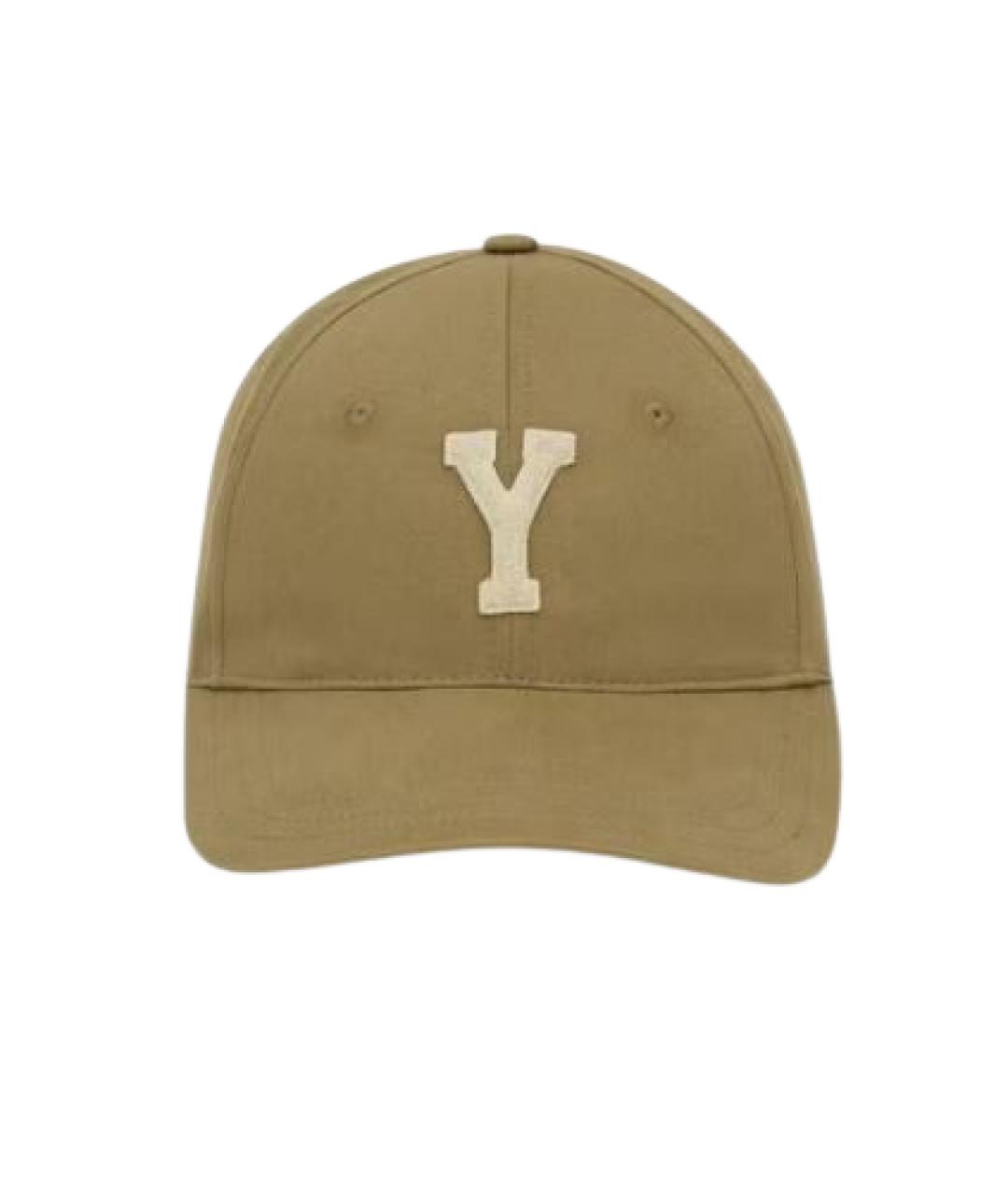 SAINT LAURENT Хаки хлопковая кепка/бейсболка, фото 1