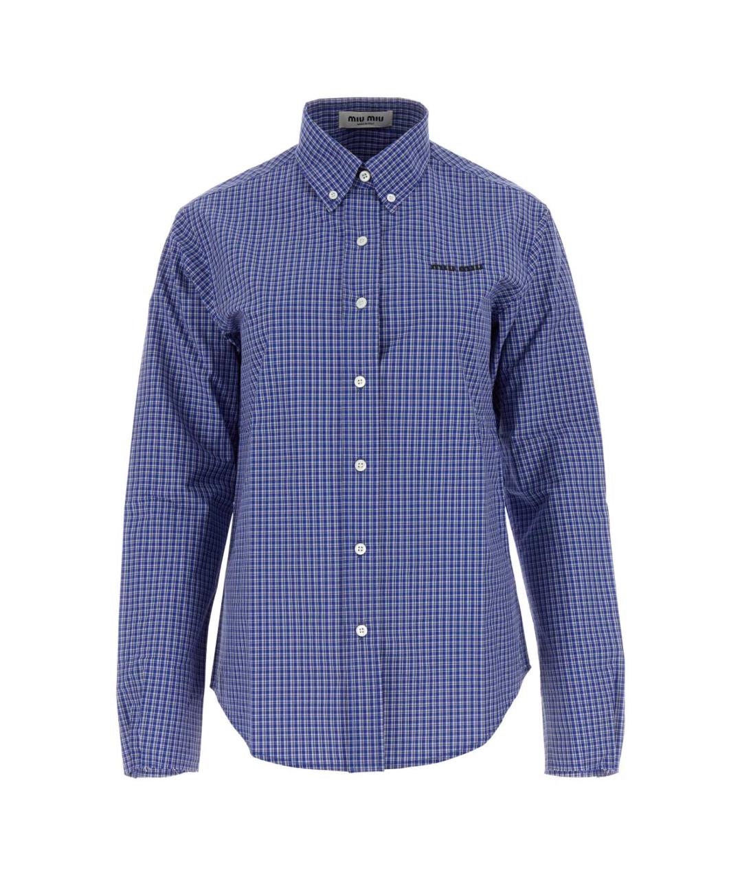 MIU MIU Синяя хлопковая рубашка, фото 1